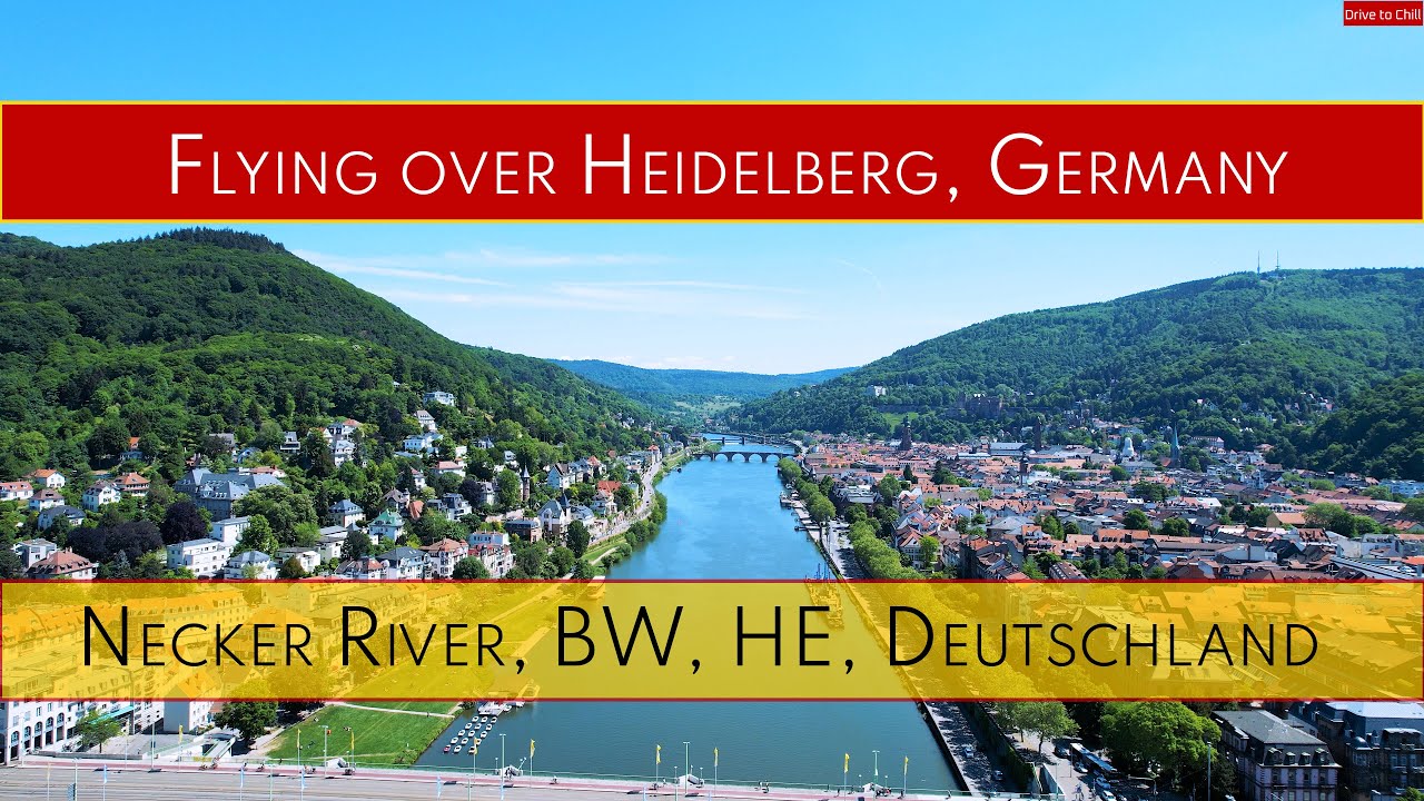 Best Drone Views of Heidelberg City & Castle from Neckar River, Germany #viral #vlog #drone #travel