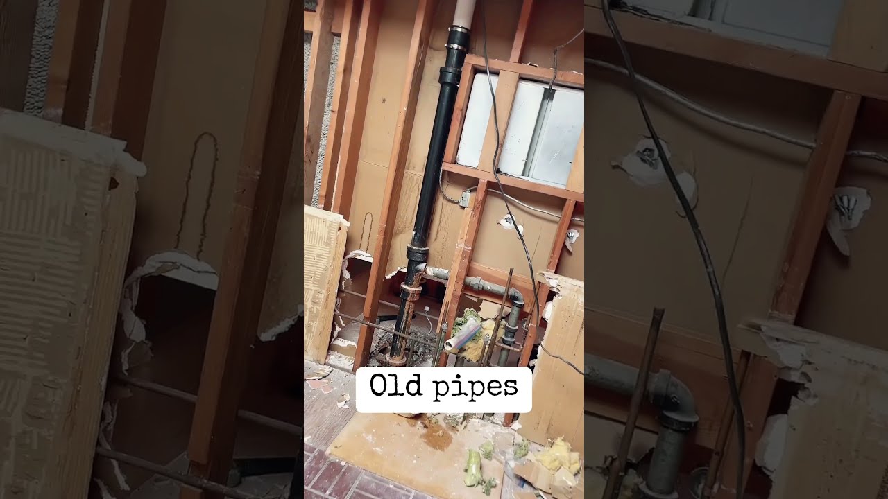 Replacing 70 year old plumbing! #homerenovation #homeimprovement #plumbing #plumbingtok #renovation