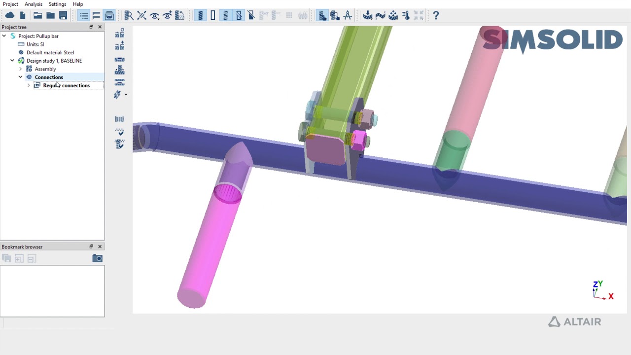 Altair SimSolid™ Tutorial - Apply Bolt Pretension
