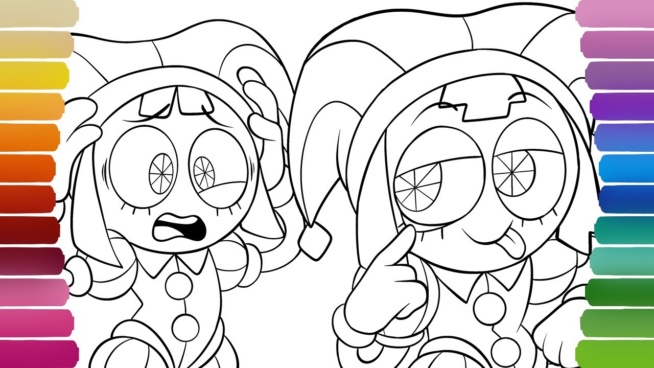 POMNI'S EVIL TWIN SISTER Coloring Pages / How to Color The Amazing Digital Circus
