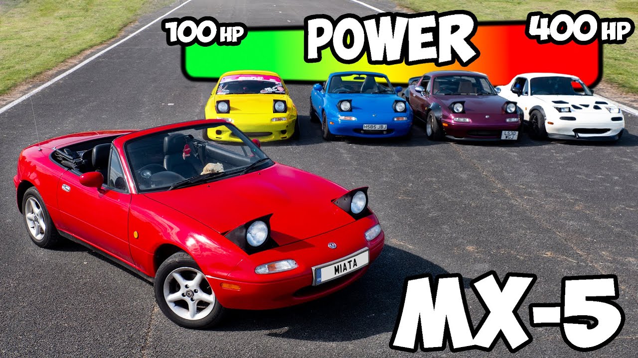 Мы ездили на MX-5 мощностью от 100 до 400 лошадиных сил