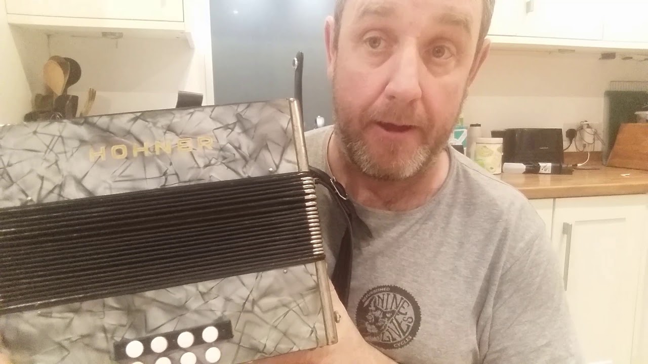 kitchen table melodeon restoration part 17 - final video- bass adapted slightly and little tune too!