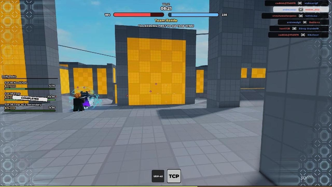 Playing a airsoft game on Roblox