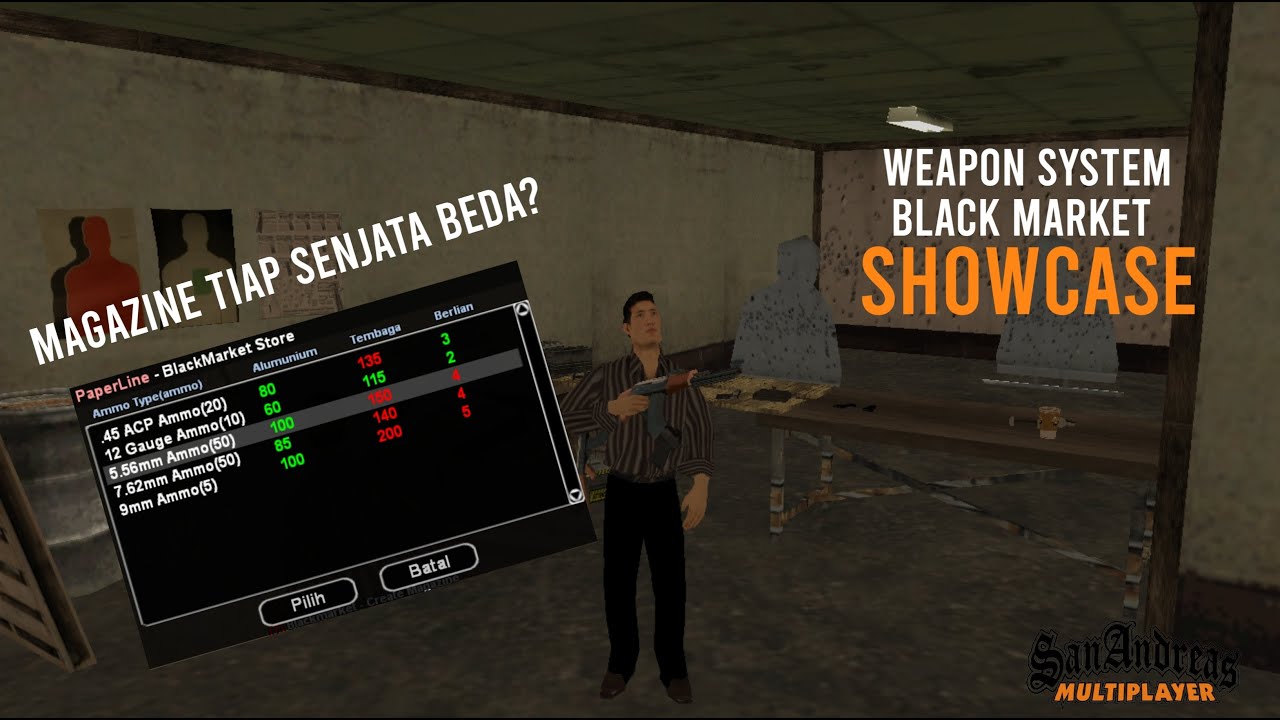 WEAPON SYSTEM & BLACKMARKET - GTA SAMP FEATURE SHOWCASE