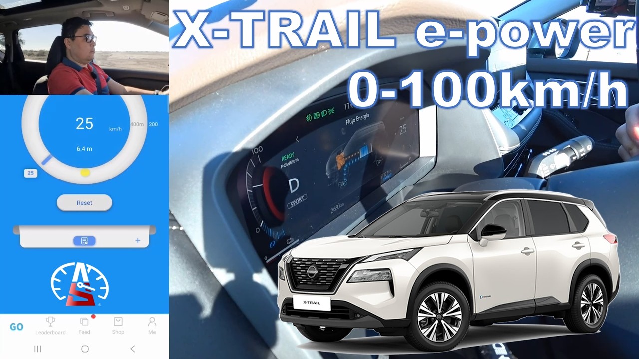 Nissan X-Trail e-power 0 a 100kmh y frenado #dragy