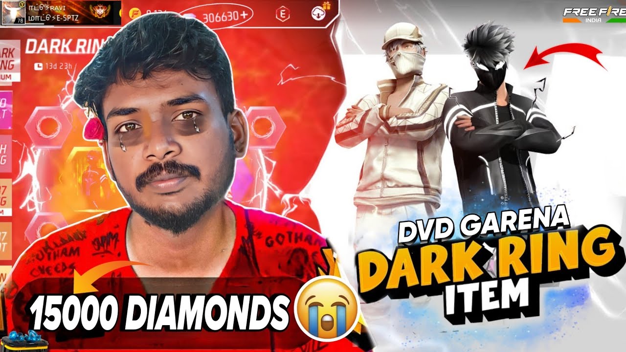 NO MORE TOP UP😭 15000 DIAMONDS💎 ஏமாத்திட்டான் GARENA DVD🤬 DARK RING EVENT FREE FIRE MAX மாட்டு RAVI