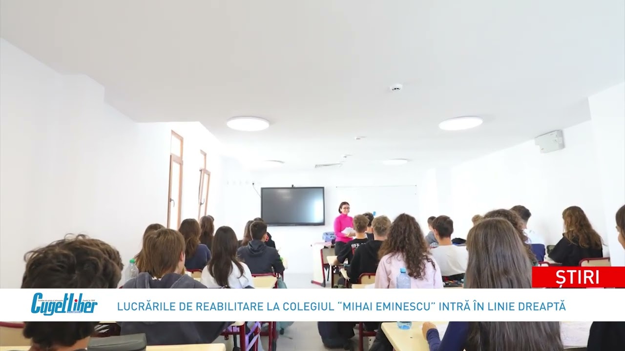Lucrările de reabilitare de la Colegiul Național &bdquo;Mihai Eminescu&rdquo; intră pe linie dreaptă