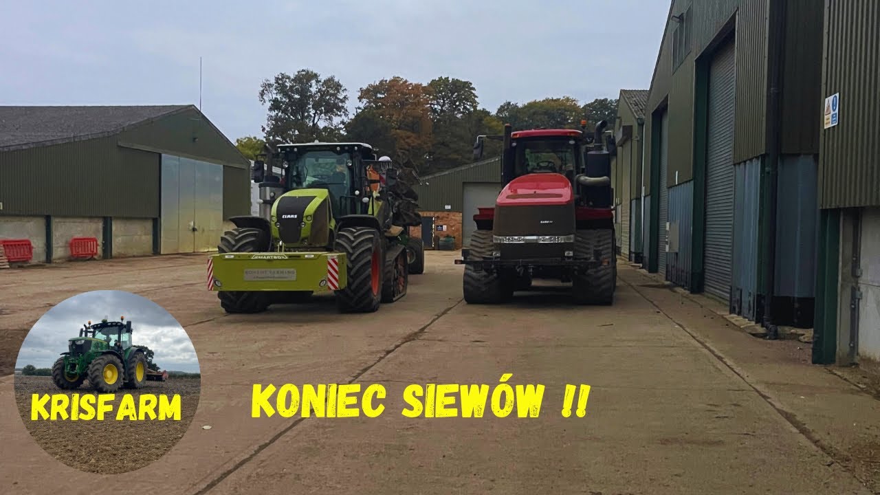 CASE QUADTRAC 580 oraz CLAAS AXION 960Terratrac razem w ostatnim dniu siewów 🔥