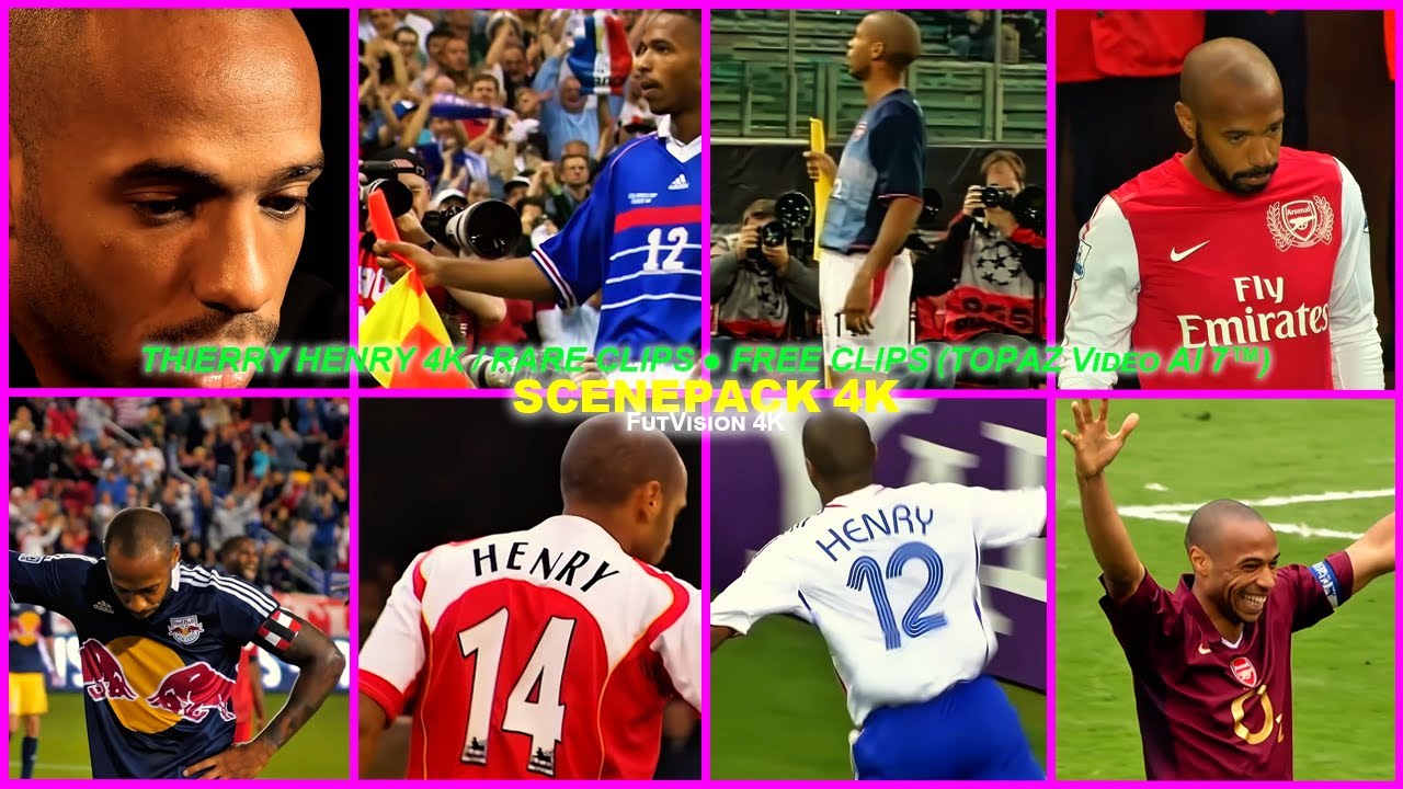 Thierry Henry 4K / RARE CLIPS ● FREE CLIPS ● SCENEPACK 4K ( TOPAZ Video AI 7&trade; )