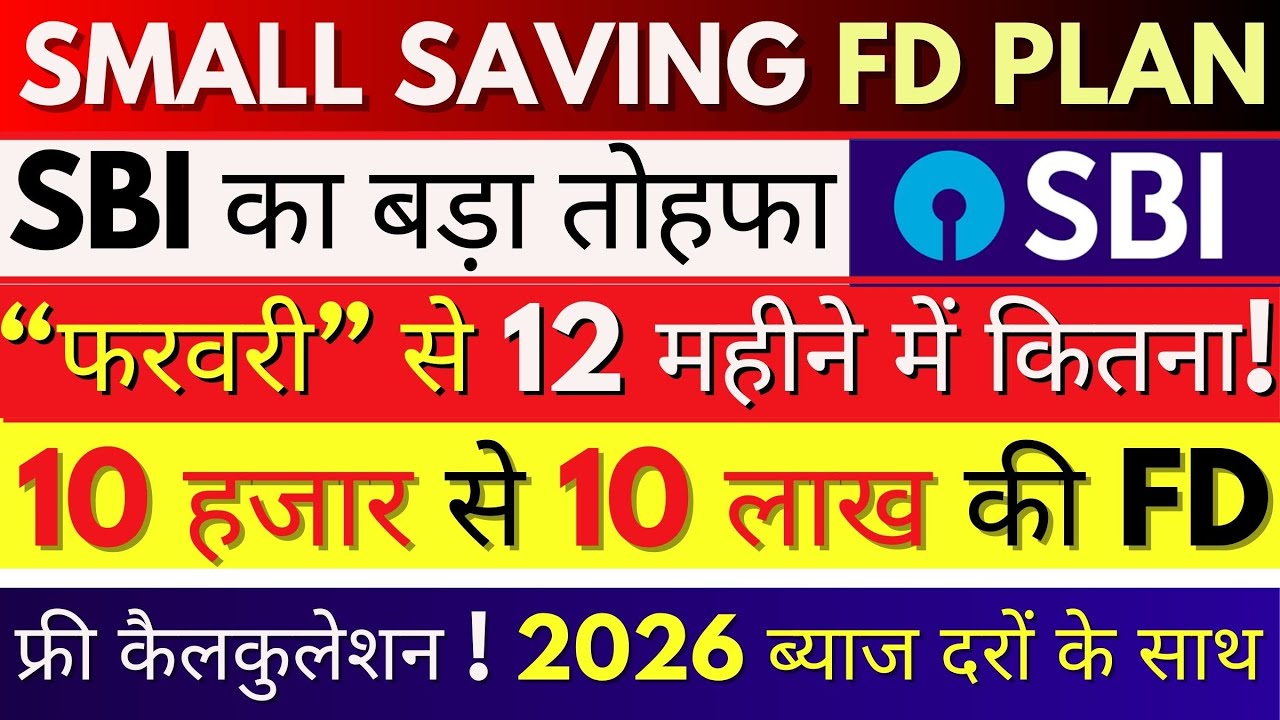 SBI 1 Year FD Interest Rate 2026 | ₹10,000 to ₹10 Lakh SBI Fixed Deposit Returns & Maturity