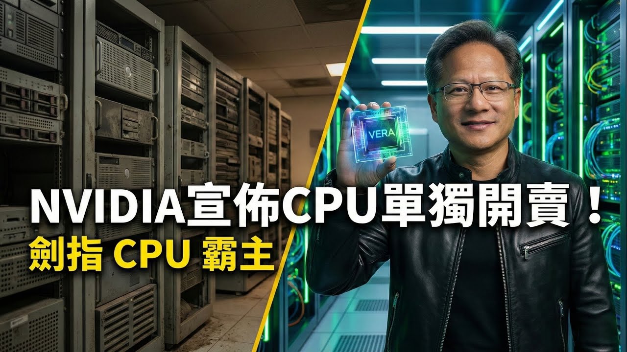 黃仁勳不演了！NVIDIA 宣佈 Vera CPU「單獨開賣」：豪砸 20 億美金扶植 CoreWeave，劍指伺服器晶片新霸主！