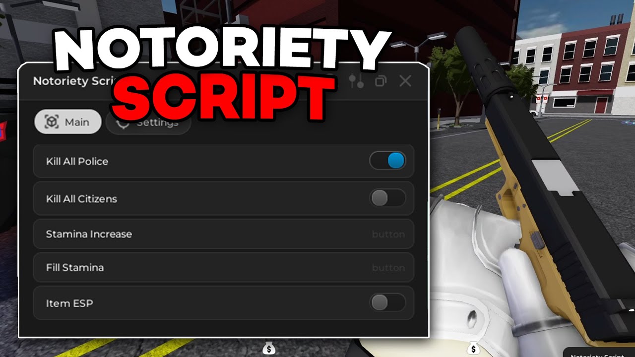 [FREE] Notoriety Script | Auto Kill Police, Auto Heist, Kill All, Infinite Stamina | PC & MOBILE