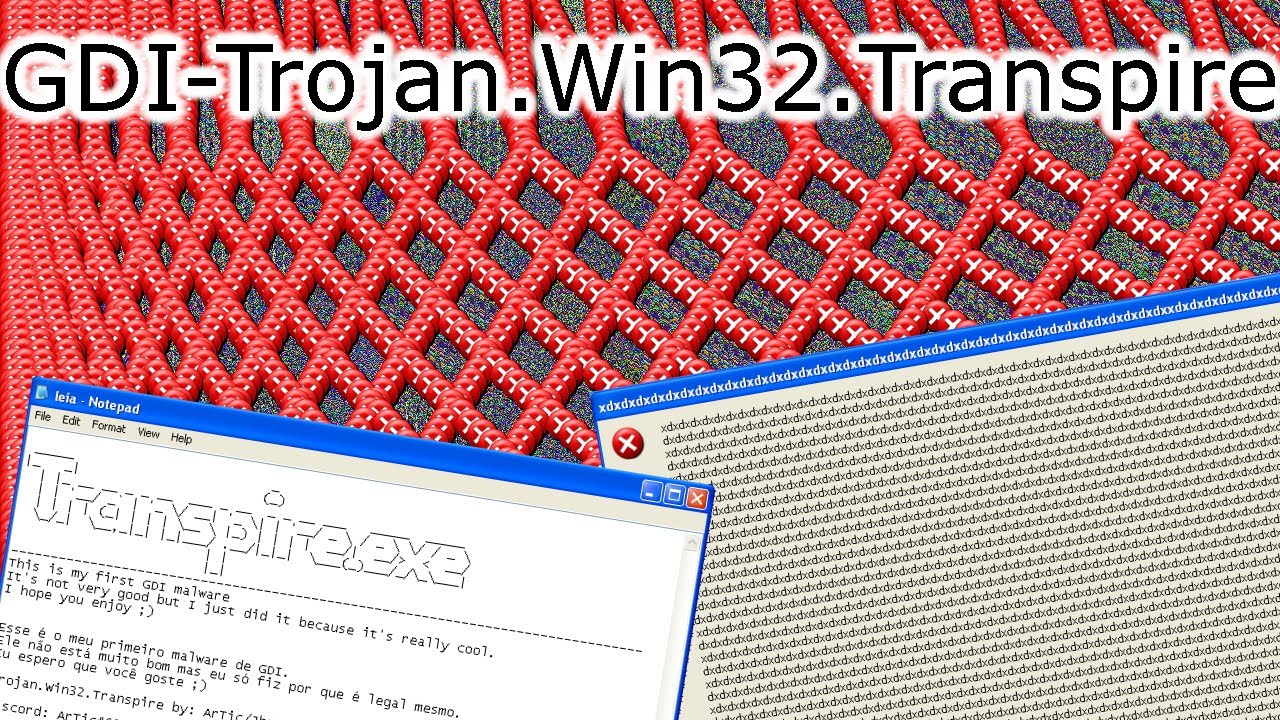 MEU PRIMEIRO VIRUS DE GDI!!! (Transpire.exe)
