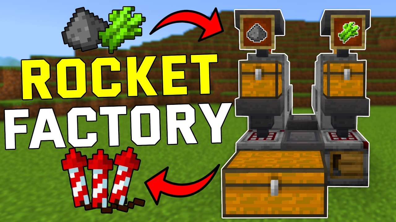 Automatic Rocket Crafter In Minecraft 1.21+ (Bedrock,Mcpe,Ps4,Xbox)
