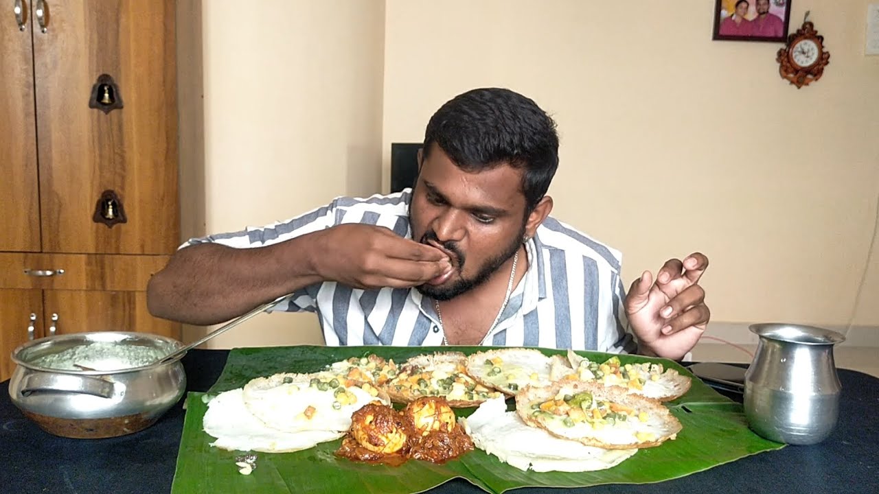 💢💥 #subscribersrequest 🤝🏻😇 #appam 😍#eggroste 🤤#pandithurai #eatingshow #foodie #suvaiyaithedi #foods