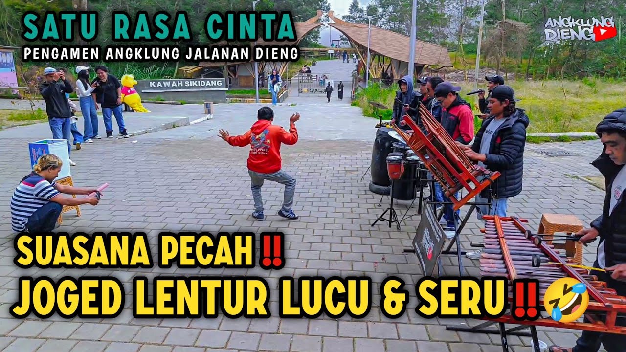 SATU RASA CINTA | PENGAMEN ANGKLUNG JALANAN DIENG Kawah Sikidang 