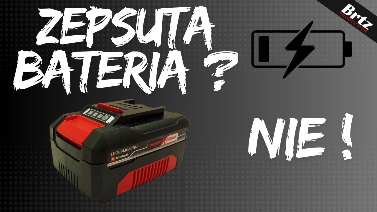 🔋 Bateria Li-Ion Einhell rozładowana do 0% i nie chce się naładować? Zobacz, jak ją ożywić!