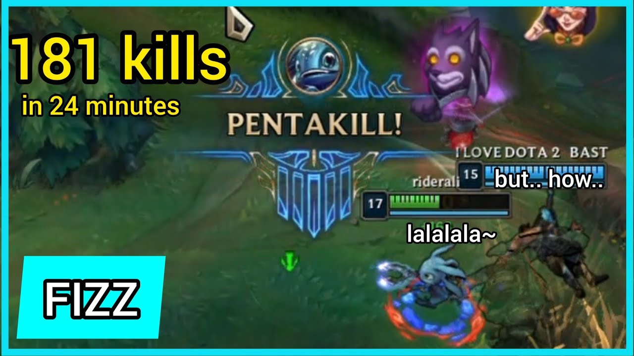 FIZZ MONTAGE 181 KILLS HEAVY TRIDENT - PENTAKILL - LEAGUE OF LEGENDS