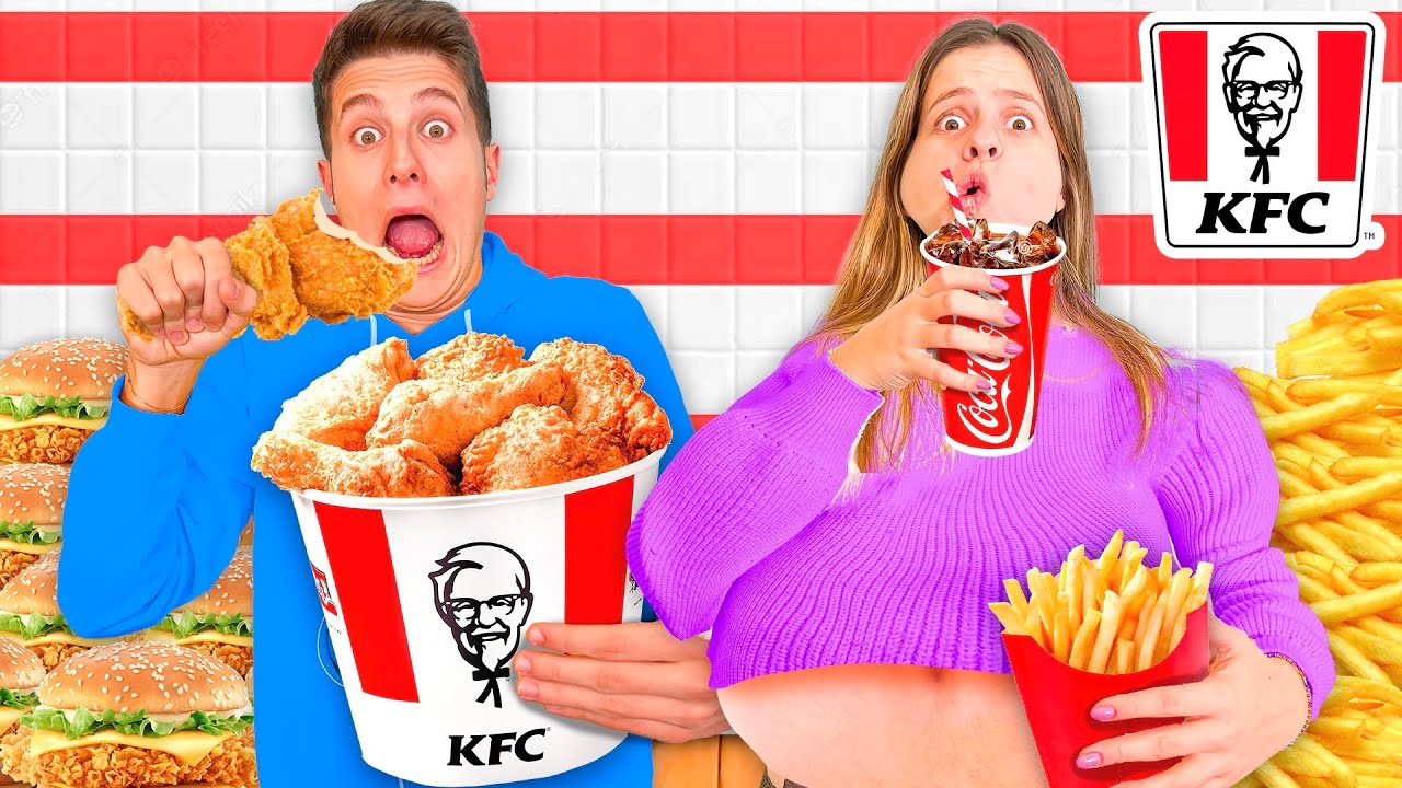 L&rsquo;ULTIMO CHE SMETTE DI MANGIARE CIBO KFC VINCE 1000&euro;! *CHALLENGE*