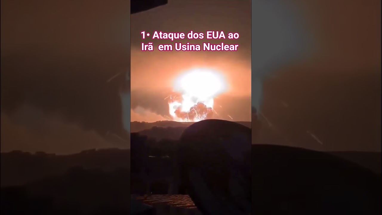 Momento do ataque dos Estados Unidos a usina nuclear do Ir&atilde; #ir&atilde; #usa #estadosunidos