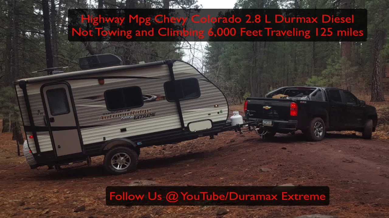 ( Part 1 ) Worst MPG!!! Chevy Colorado 2.8L Duramax MPG HWY non-towing , 125 mile climb of 6,000 ft