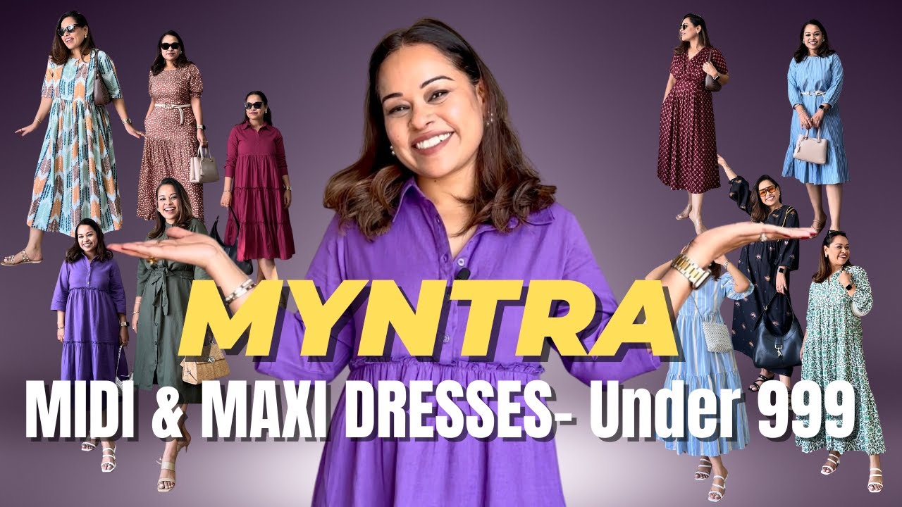 ГРАНДИОЗНАЯ РАСПРОДАЖА MYNTRA | ХЛОПКОВЫЕ ПЛАТЬЯ МИДИ И МАКСИ ДО 999 ₹
