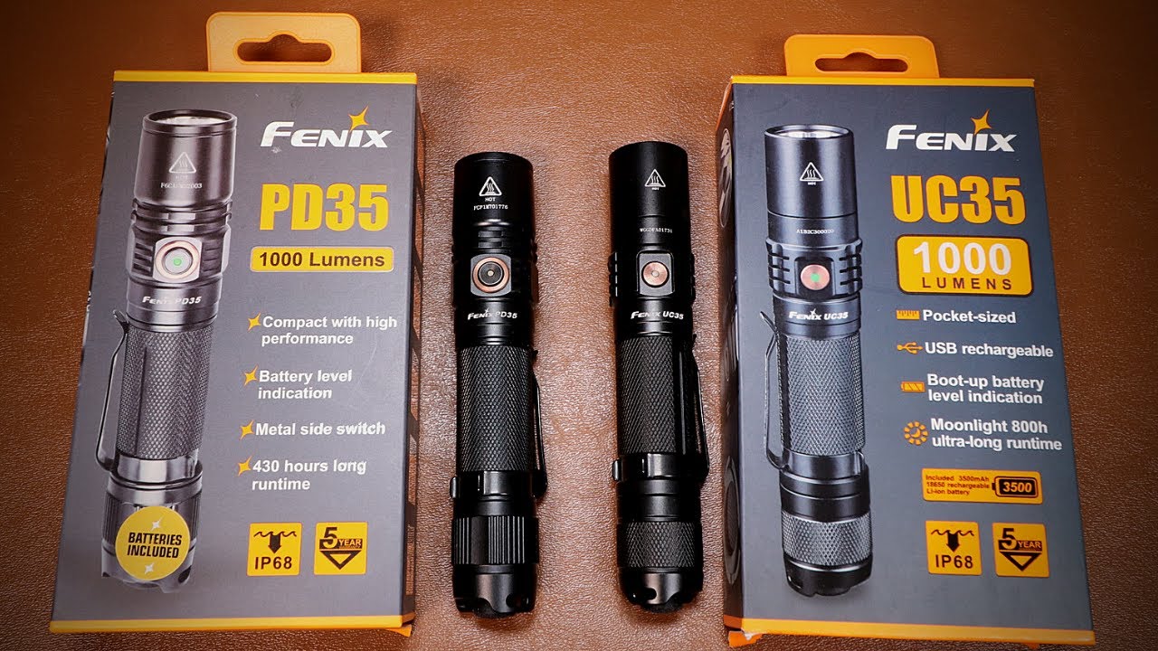 Fenix PD35 V2.0 & Fenix UC35 1000 Lumen Flashlights
