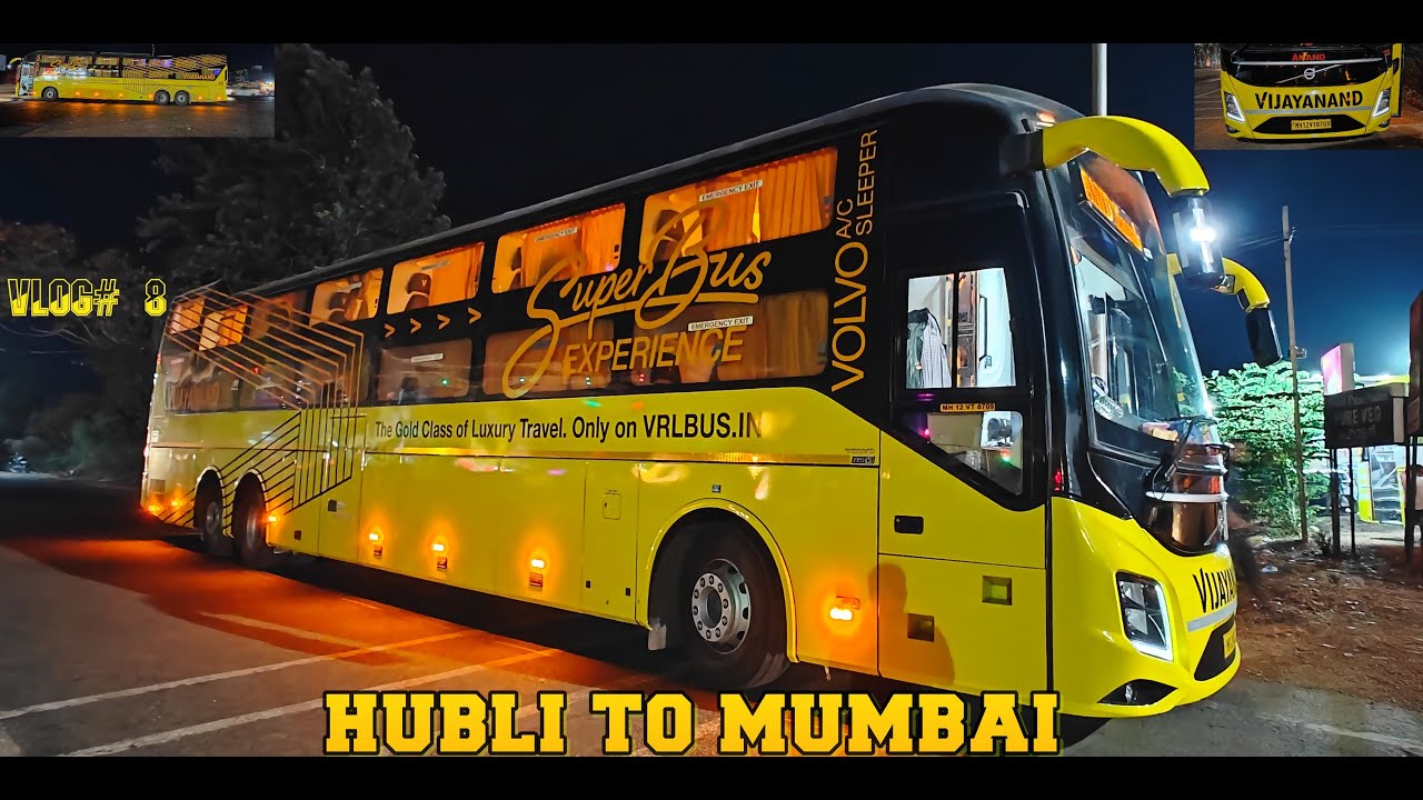 Vijayanand Travels |Hubli to Mumbai| VRL| Volvo 9600s AC Sleeper #vrlbus