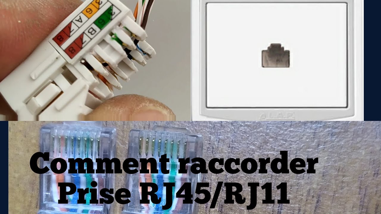 comment connecter les prises informatique RJ 45 et téléphones RJ11