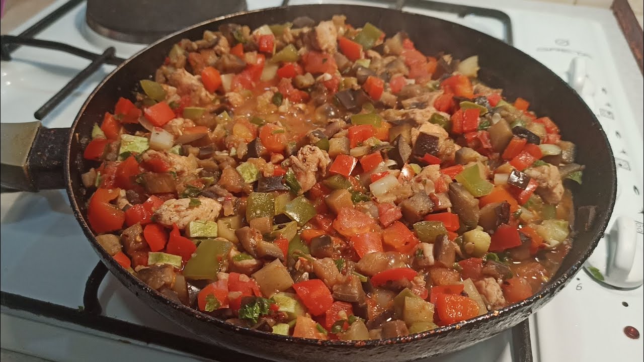 Ну Очень ВКУСНОЕ овощное рагу с курицей.
