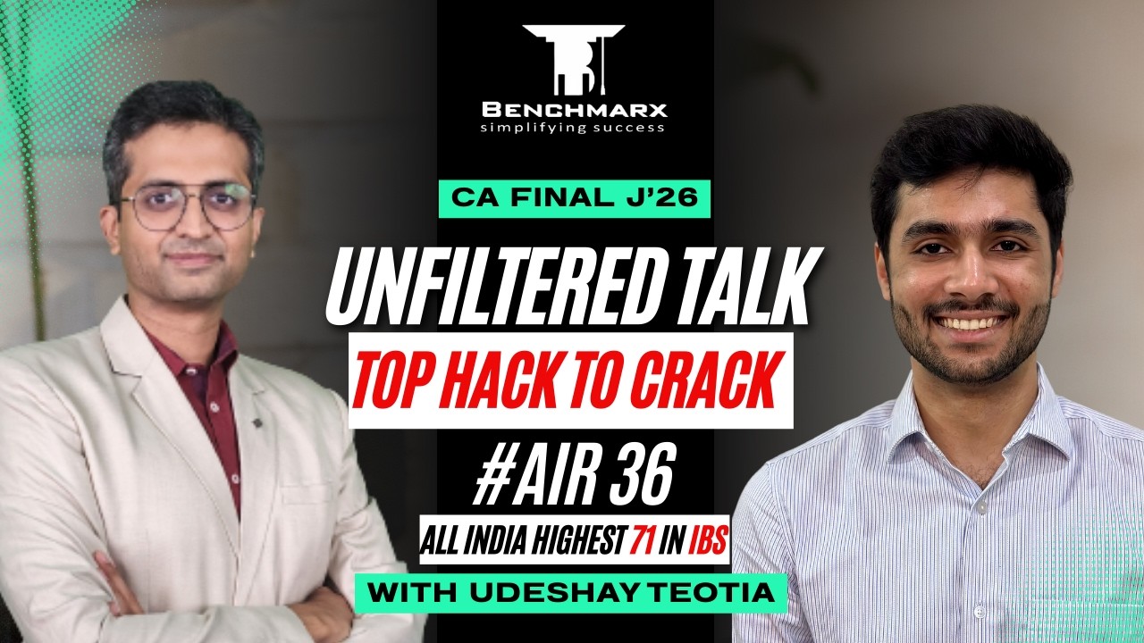 All India Highest 71- IBS | AIR 36 Udeshay Teotia J26 | Actionable IBS Strategy with hrs & Resources