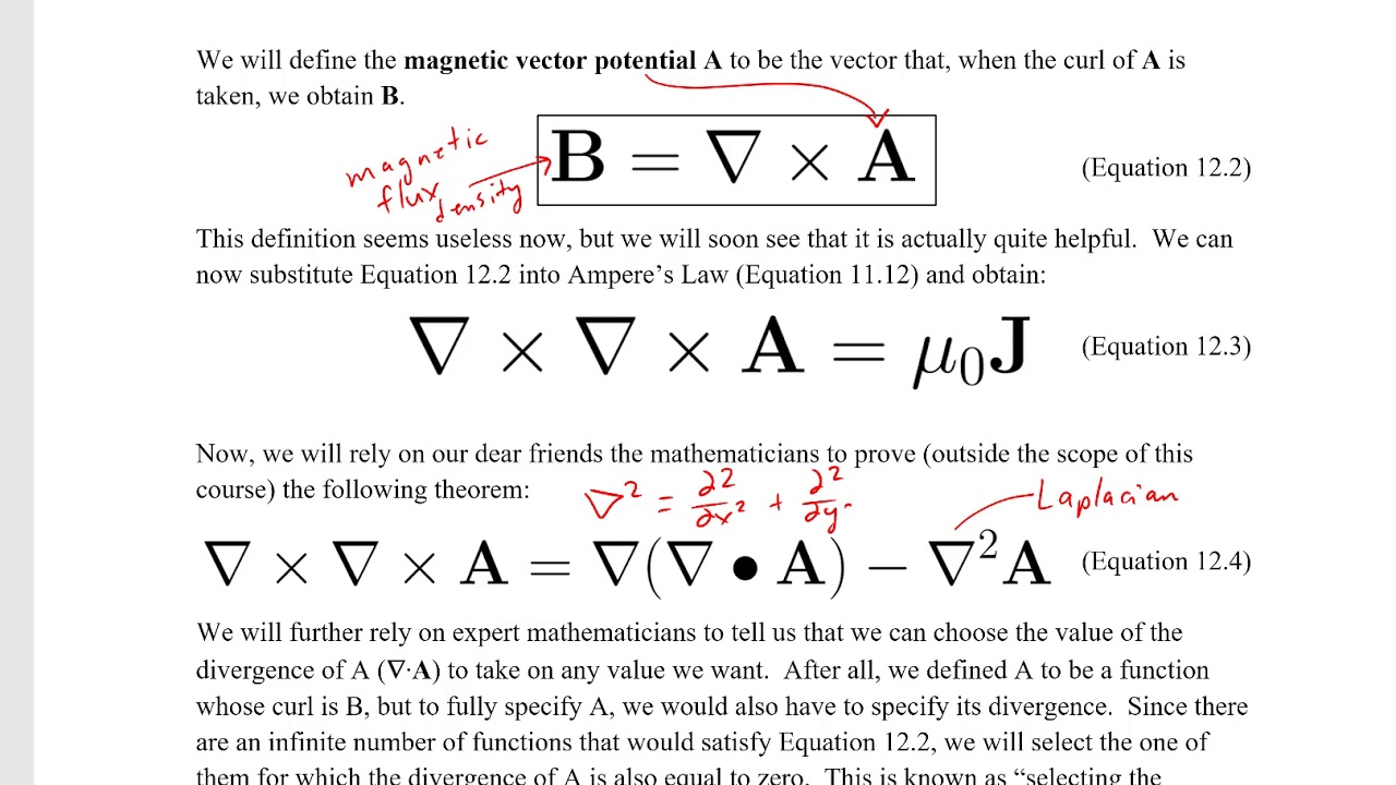 Applied Electromagnetic Field Theory Chapter 12-- Magnetic Vector Potential and Biot Savart