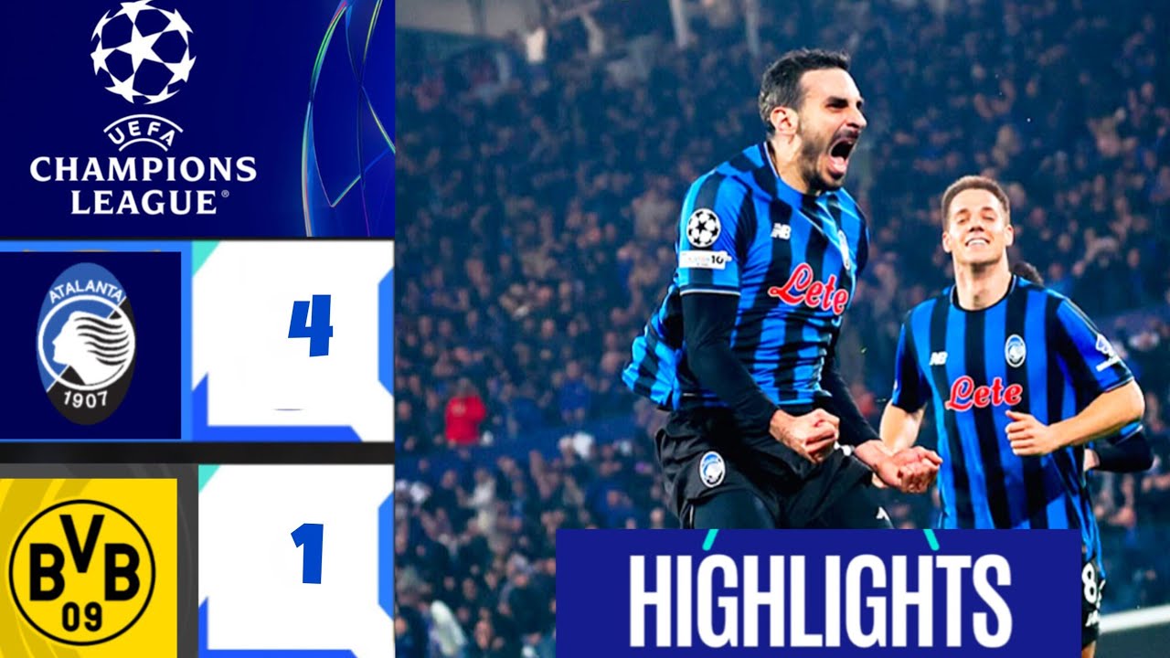 «Аталанта» — «Боруссия Дортмунд» (4-1) Основные моменты матча Гли | UCL | Самарджич Гол | Шлоттер...