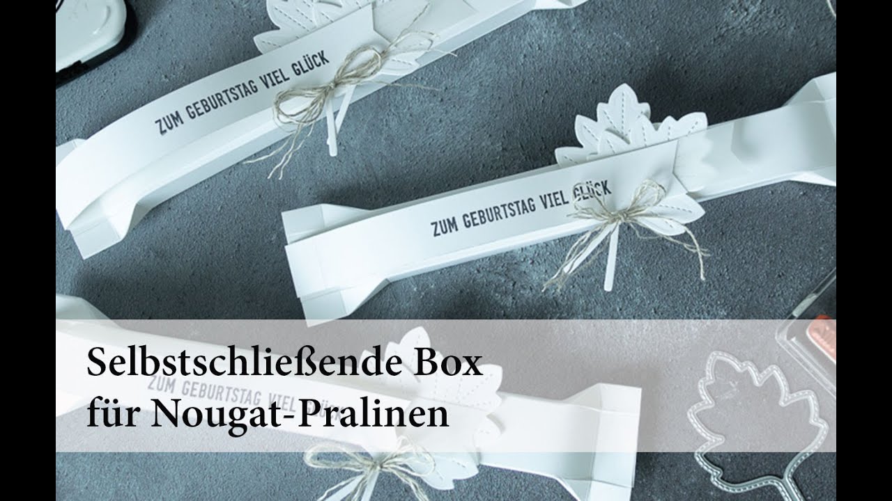 Selbstschlie&szlig;ende Box f&uuml;r Nougat-Pralinen