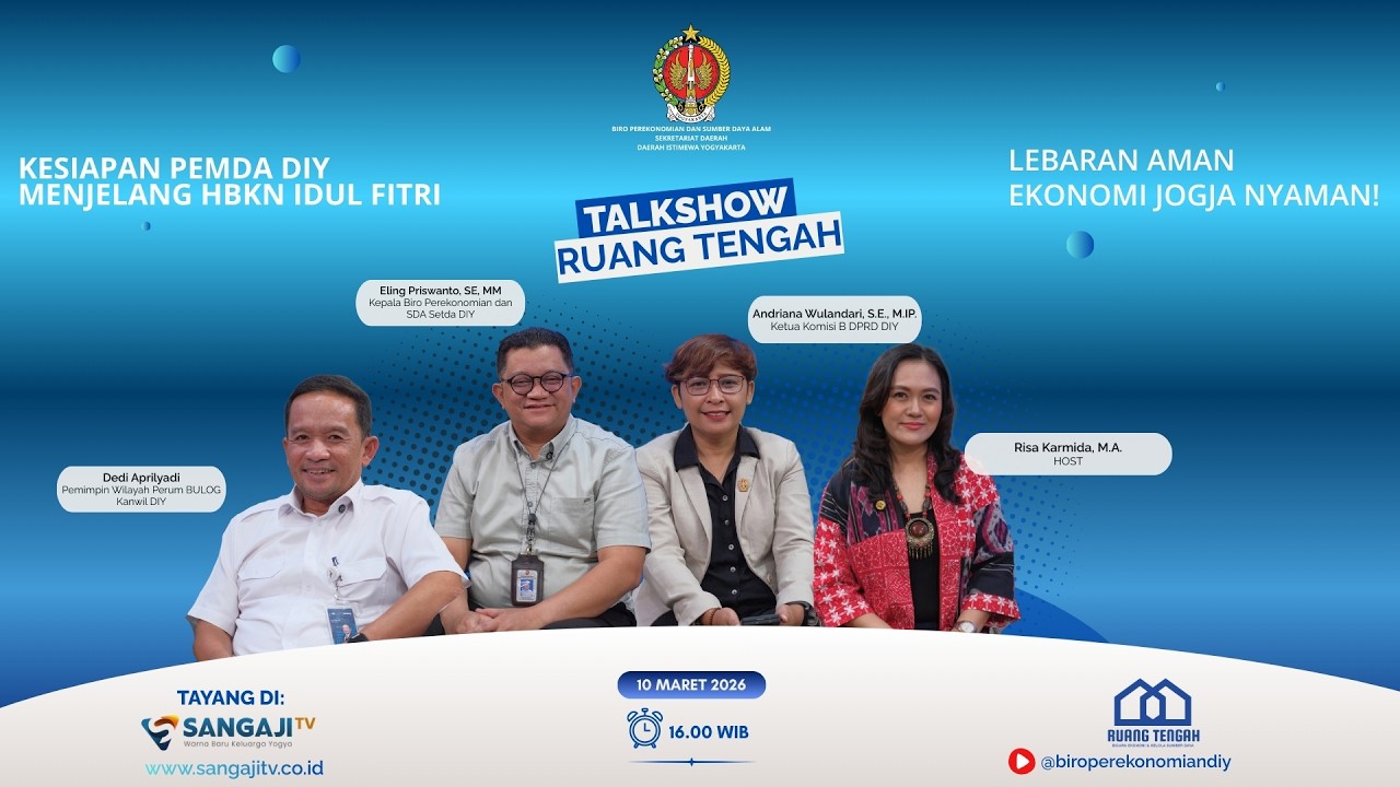 🔴  TALKSHOW RUANG TENGAH - KESIAPAN PEMDA DIY MENJELANG HBKN IDUL FITRI