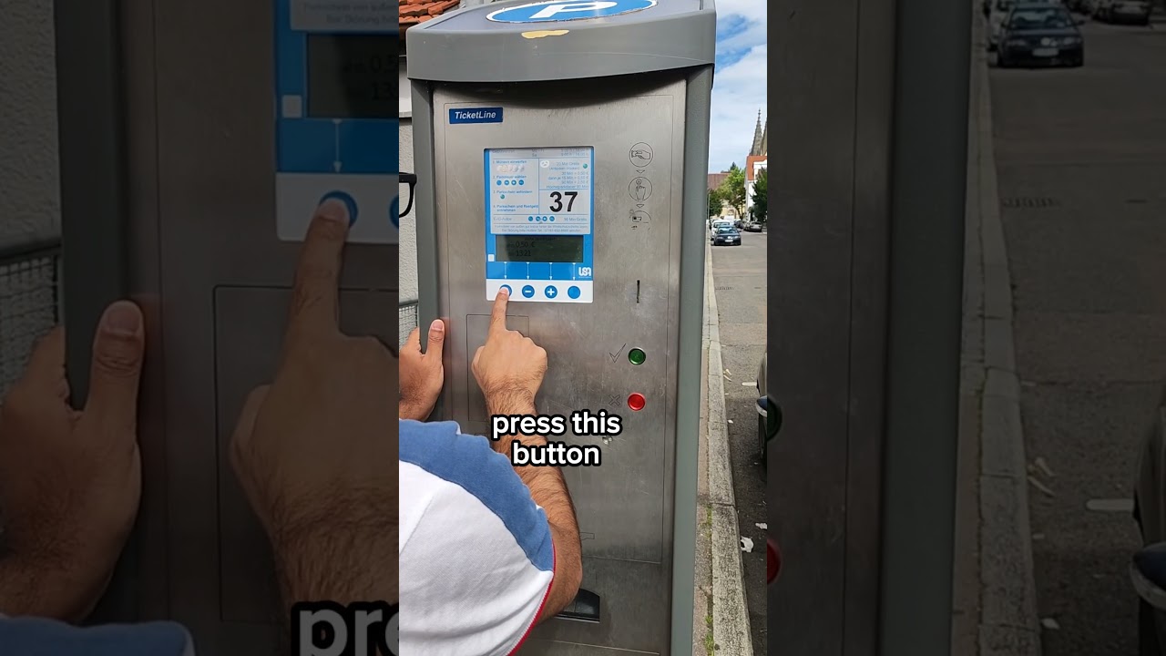 German parking ticket machine🧐#shorts #youtube #youtubeshorts