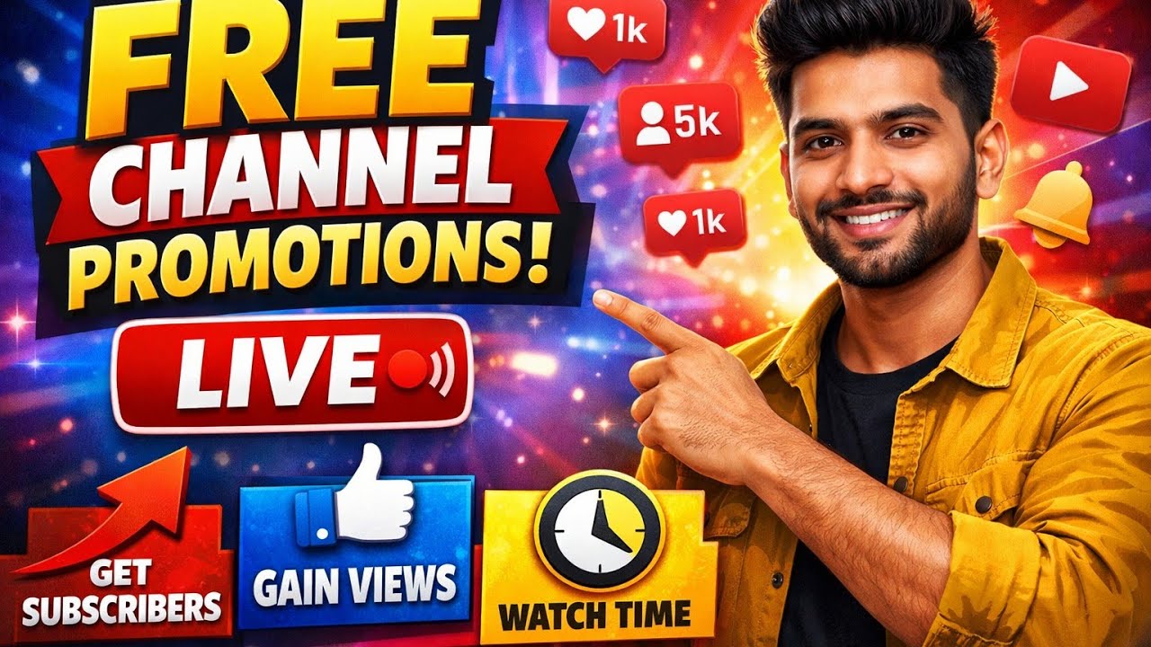 !!Free Channel Promotions Live!! Please Subscribe and Like live stream