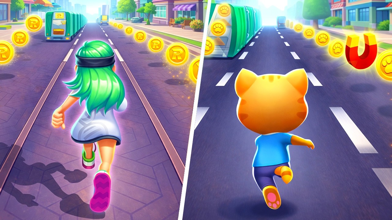 STREET RUSH VS RUNNING PET - New Gameplay (Android,iOS) All Levels Big Update