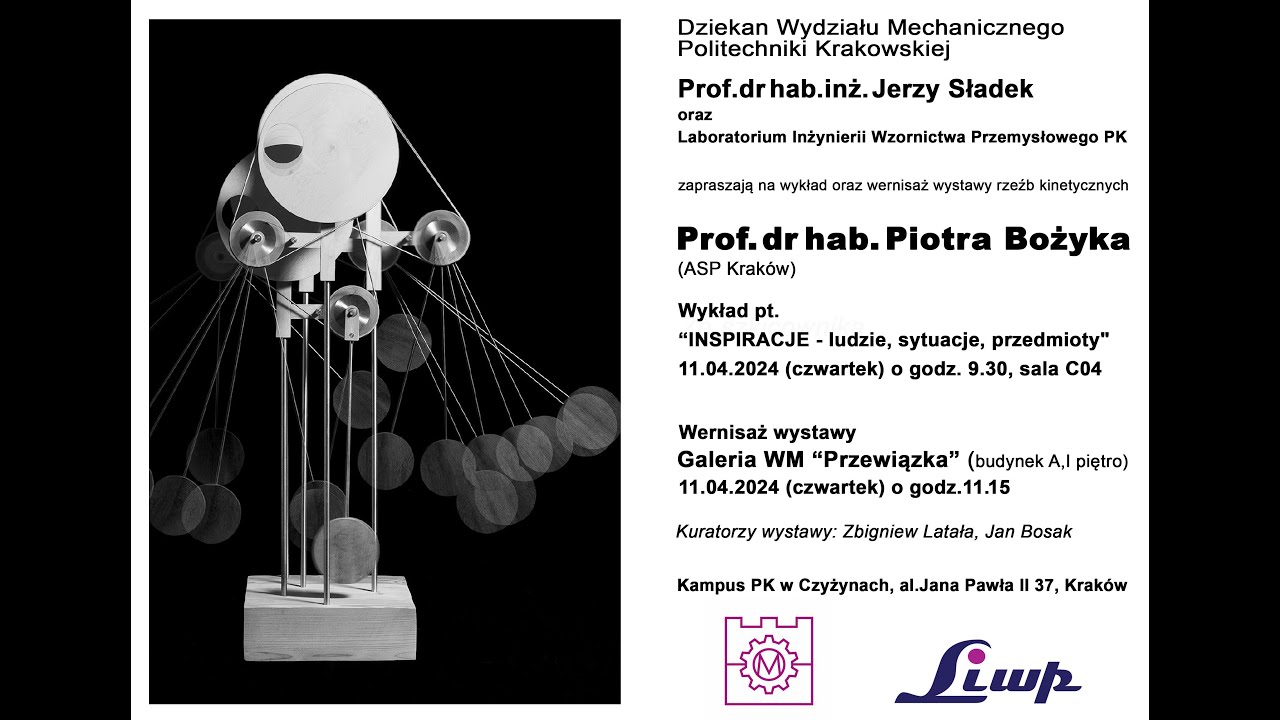 INSPIRACJE – ludzie, sytuacje, przedmioty- wykład prof. dr hab. inż. Piotra Bożyka