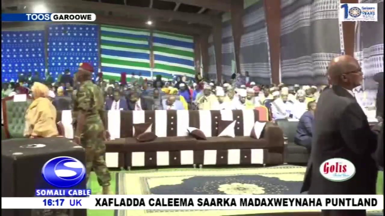 Xafladda caleema saarka Madaxweynaha Puntland Dr Siciid Cabdulaahi Deni