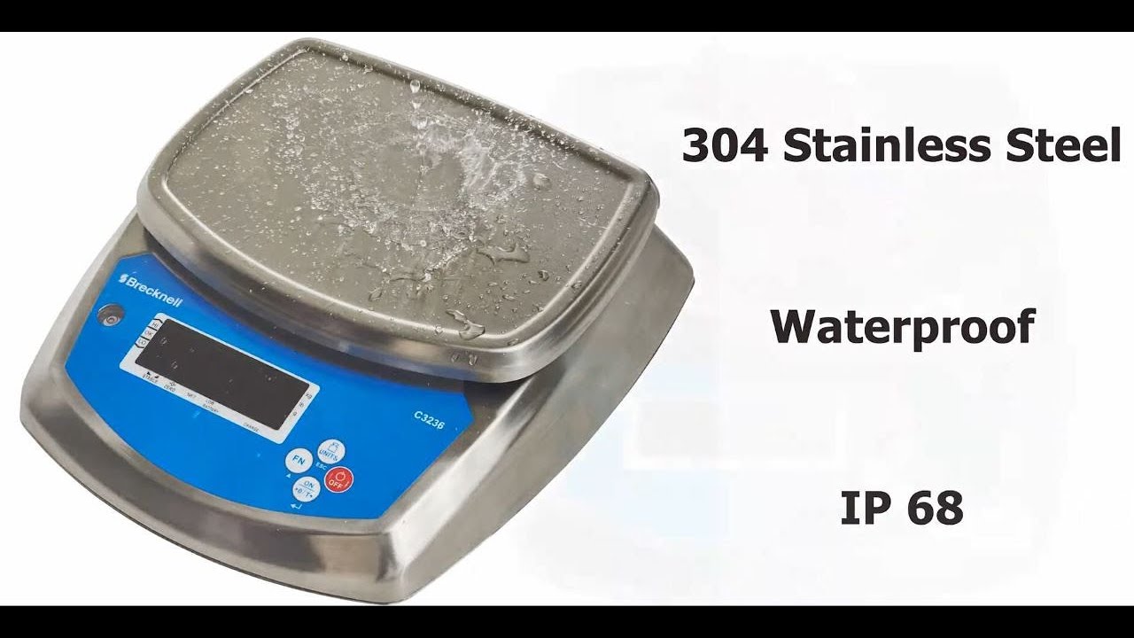 Brecknell C3236 Stainless Steel Washdown Kitchen Scales