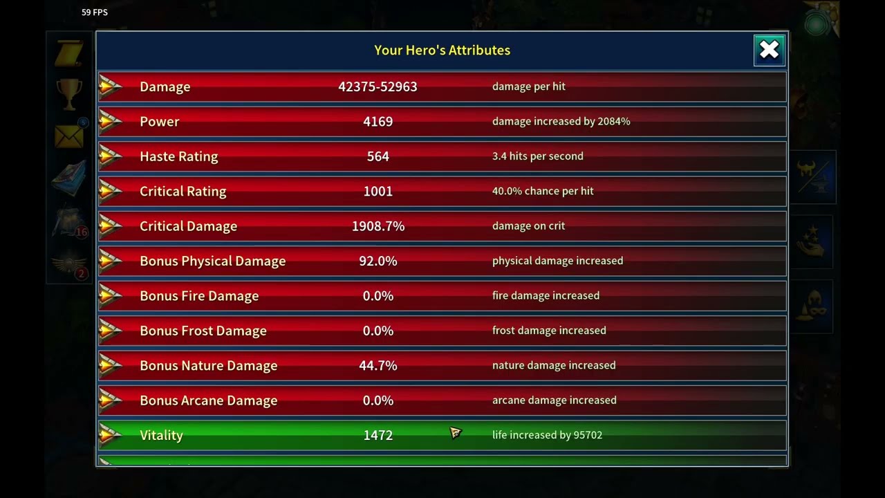 Eternium 1.6.11: Farming trials 123, 125 and 140 with shield warrior in 20-30 sec
