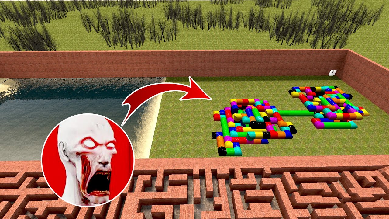 SCP-096 vs. Ultimate Maze & Tunnels Escape! In Garry's Mod