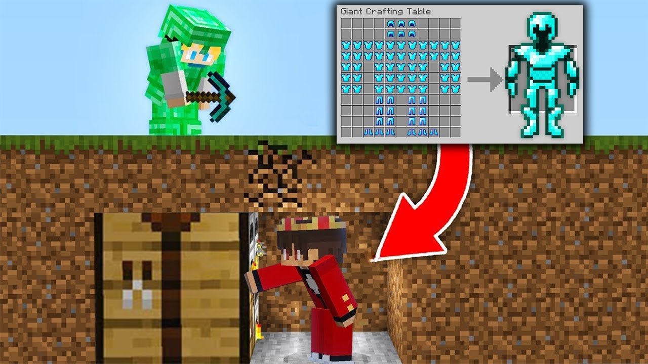 Minecraft Verfolgung, aber meine CRAFTING REZEPTE sind RIESIG