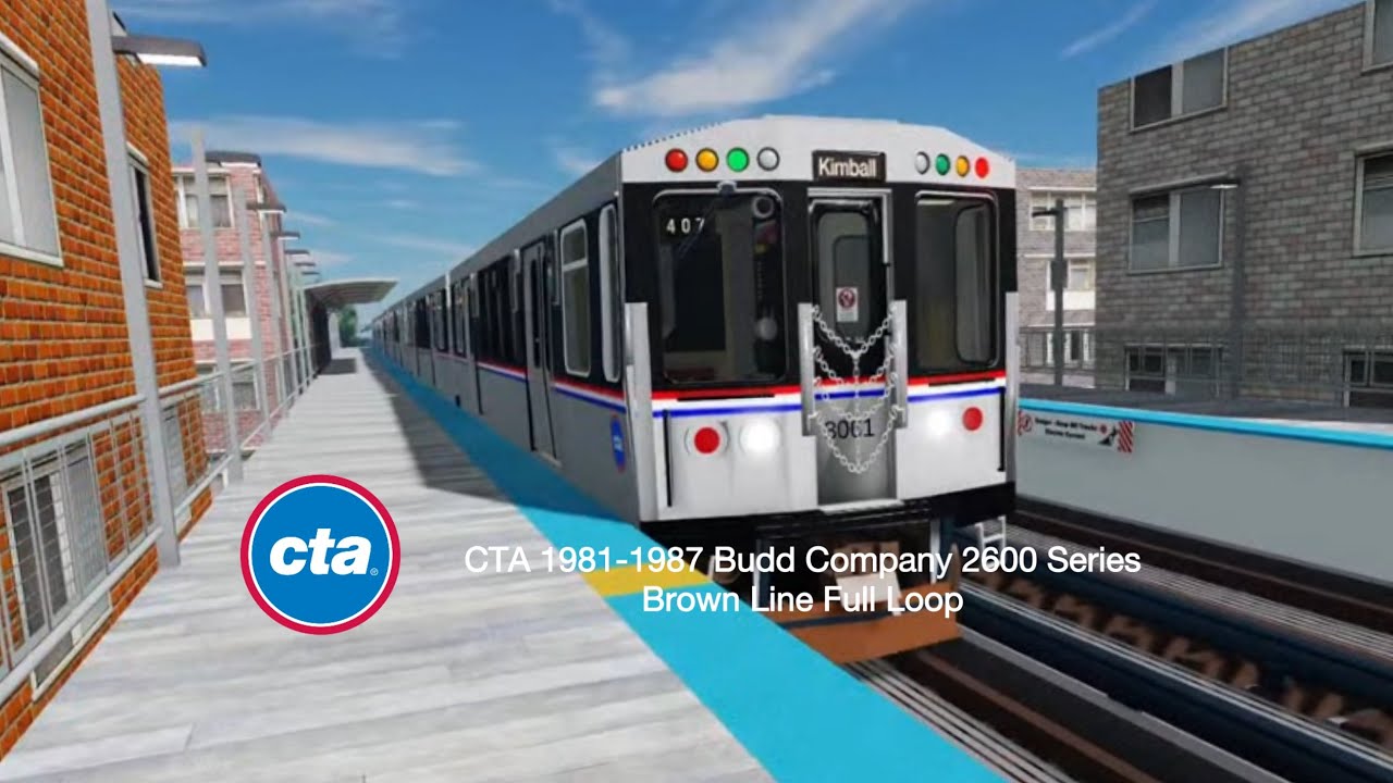 CTA 1981-1987 Budd Company 2600 Series Brown Line Full Loop (Roblox Game)