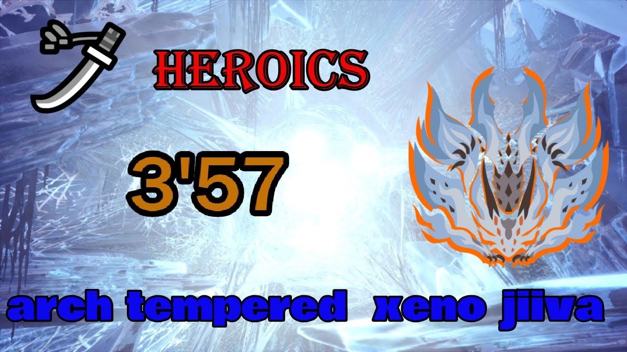 MHW Arch Tempered Xeno'Jiiva LS Solo 03'57''06 Heroics[PS4]