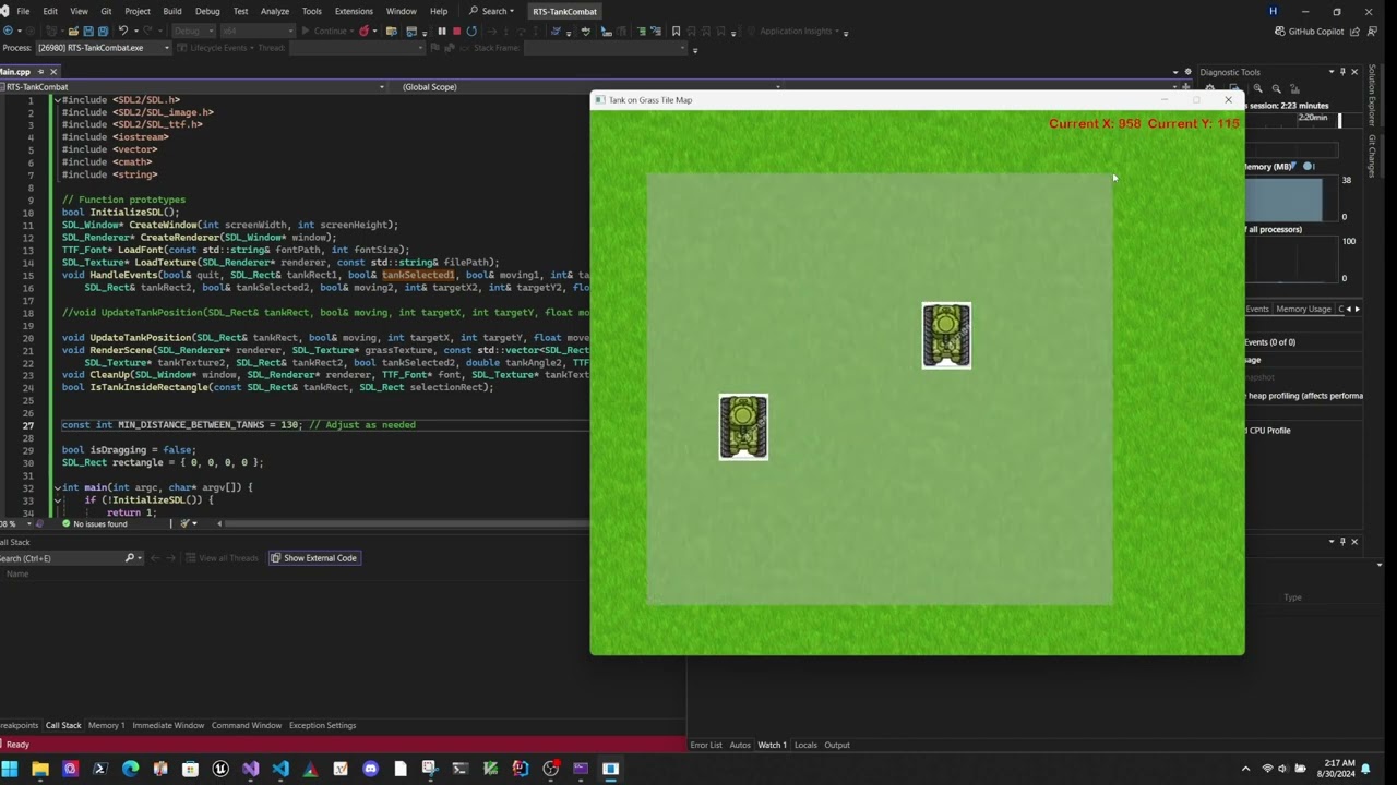 RTS Game Programming - Created Rectangle Box to Select Units