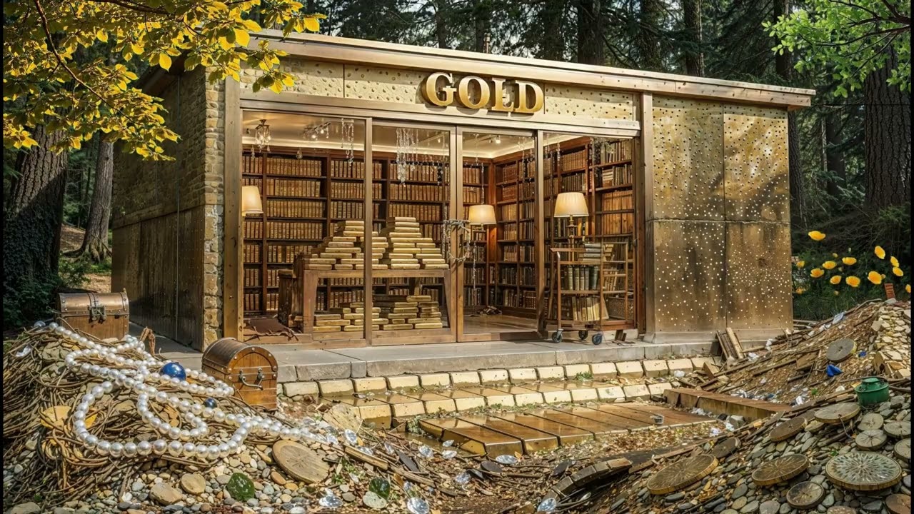 Study Piano | Golden Forest Bookstore Ambience for Quiet Focus & Calm