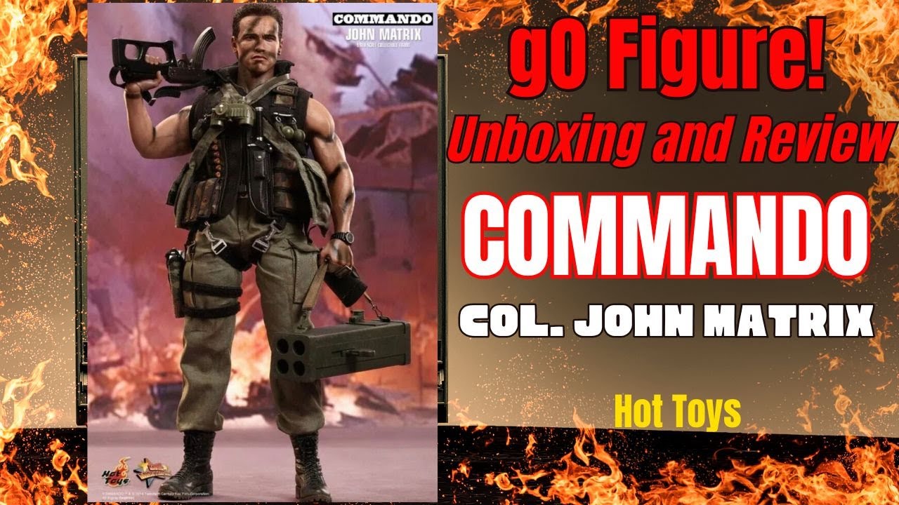 HOT TOYS COMMANDO COLONEL JOHN MATRIX ARNOLD SCHWARZENEGGER 1/6 scale unboxing and review