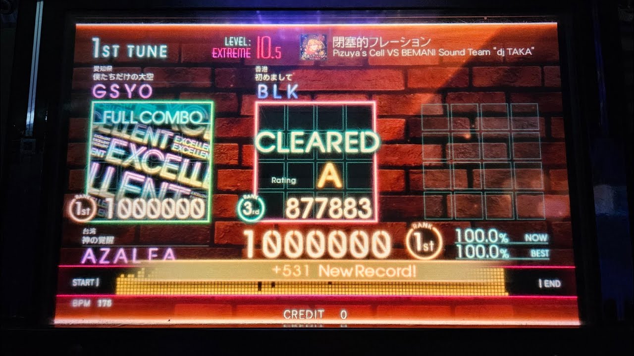 【jubeat b/t Ave.】閉塞的フレーション [EXT]-EXC